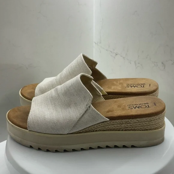 Toms Diana Mule Sandal Size 9 in natural - Picture 2 of 10